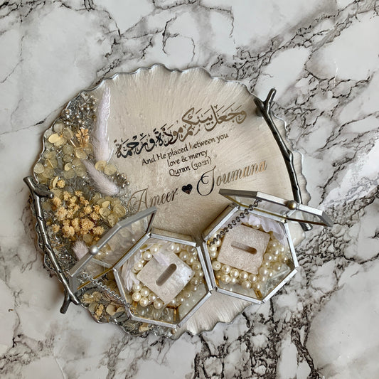 Silver Engagement Resin Tray | ring holders