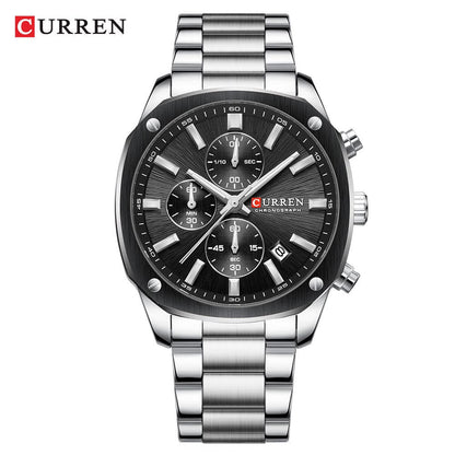 CURREN 8490 Men Stainless Steel Chronograph Luxury  Watch
