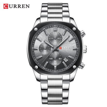 CURREN 8490 Men Stainless Steel Chronograph Luxury  Watch