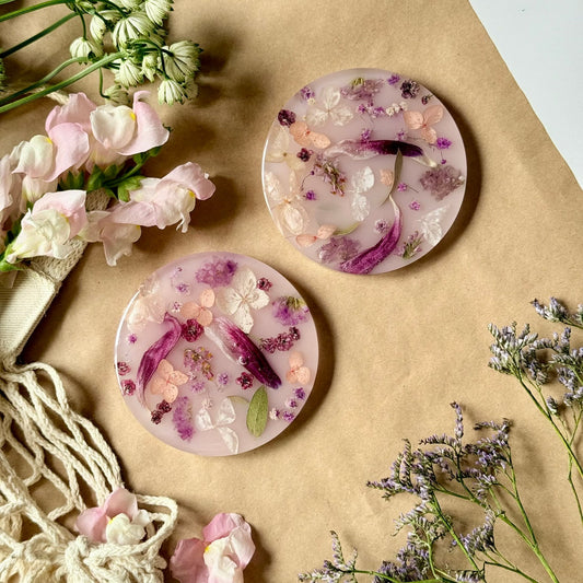 Blush Petal Garden Coaster Set