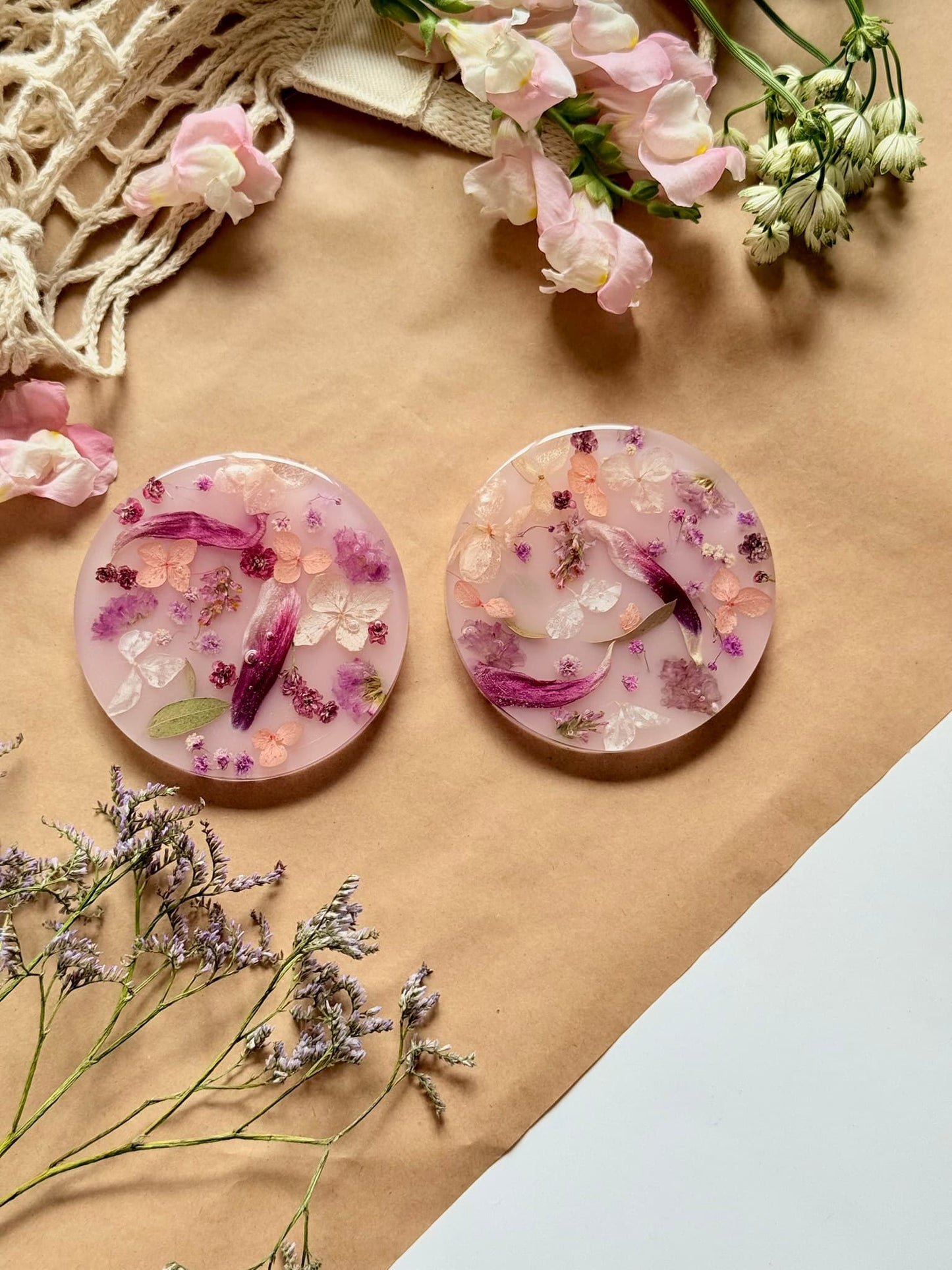 Blush Petal Garden Coaster Set