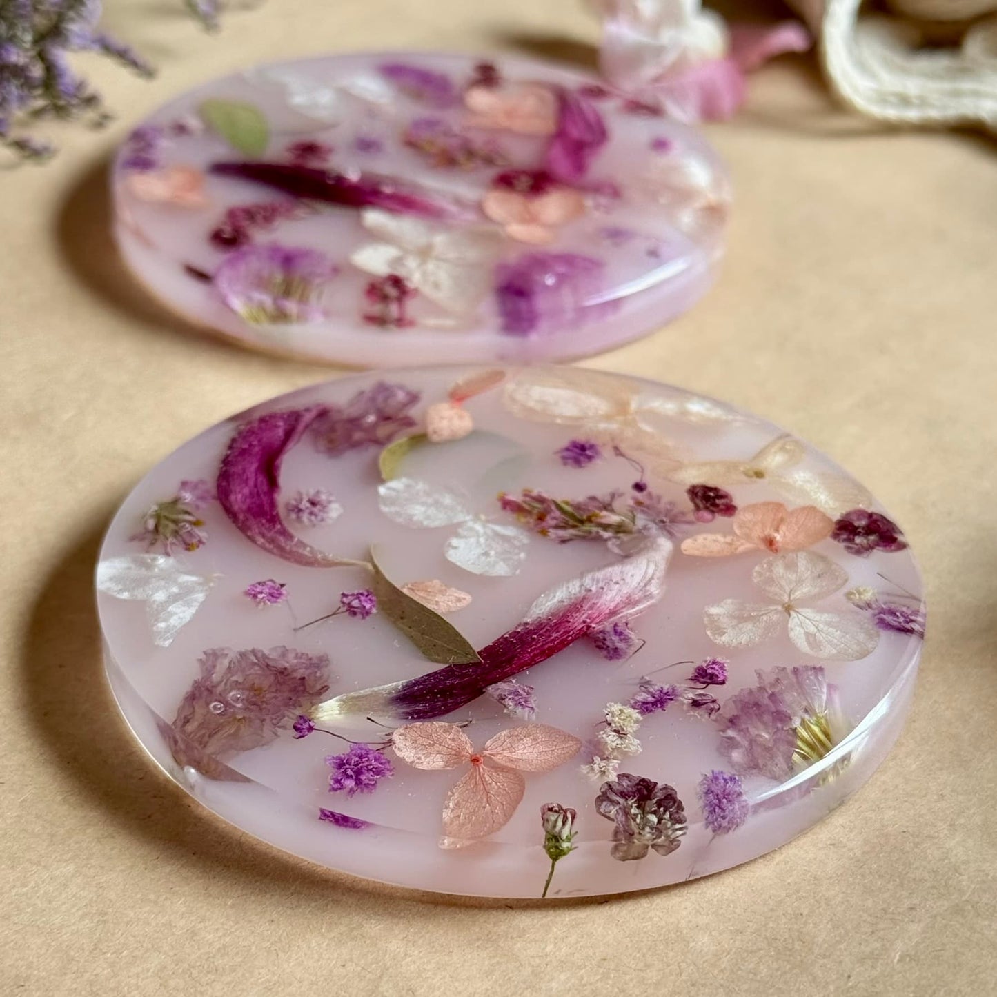 Blush Petal Garden Coaster Set