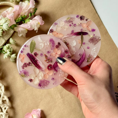 Blush Petal Garden Coaster Set