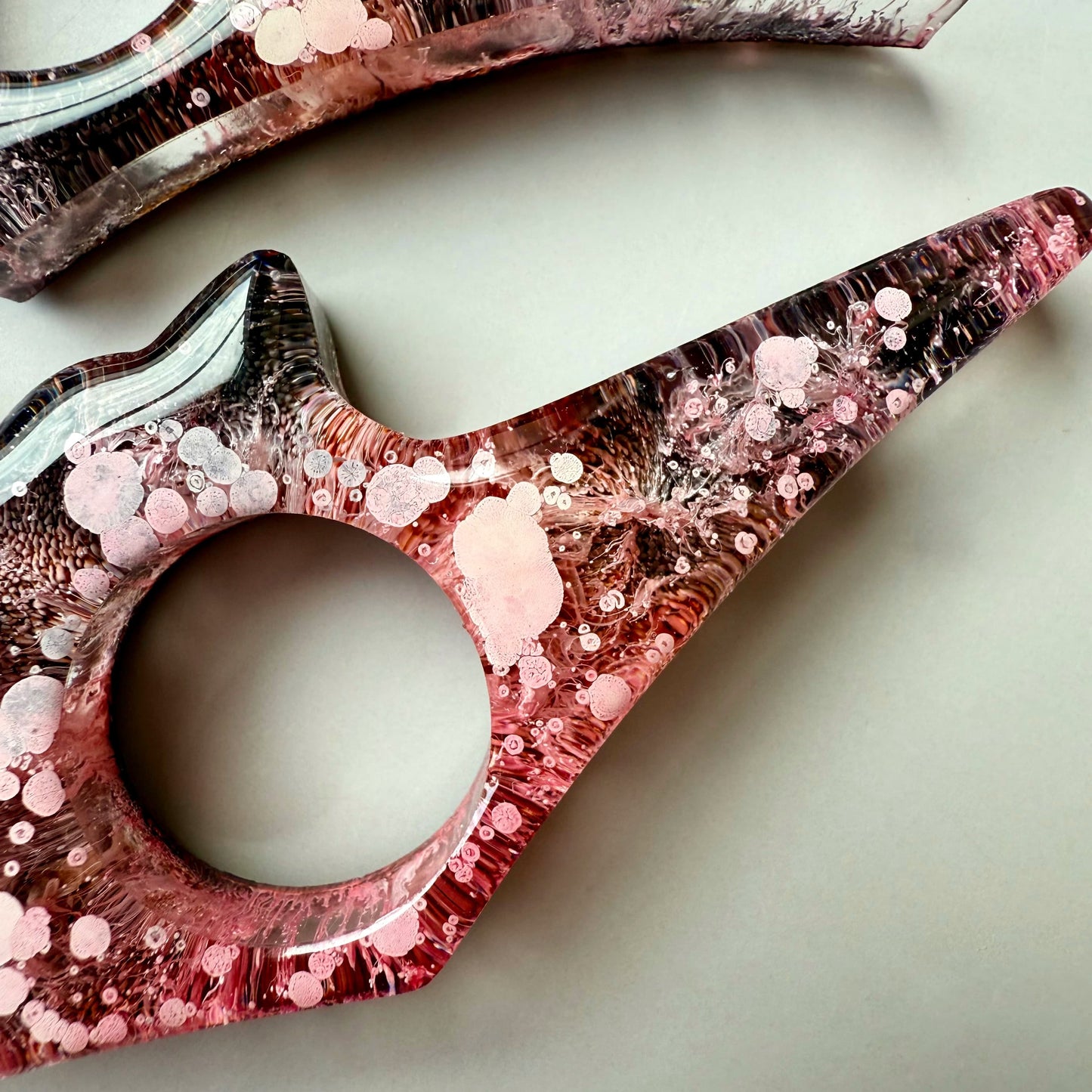 Lava & Black Resin Page Holder Set – Handmade Trio