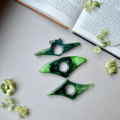 Green Resin Page Holder Set – Alcohol Ink Art
