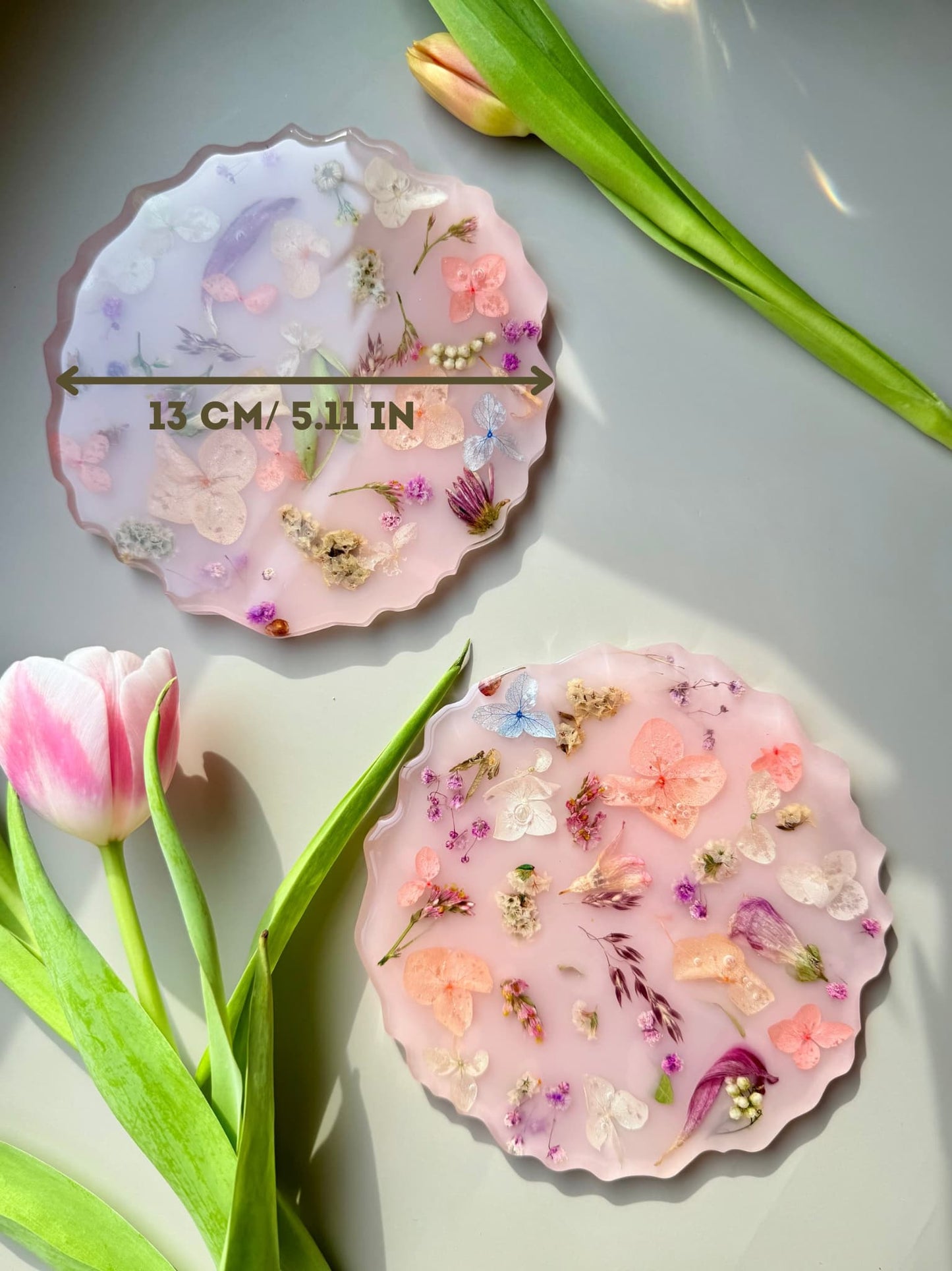 Petal Meadow Scallop Coaster Set