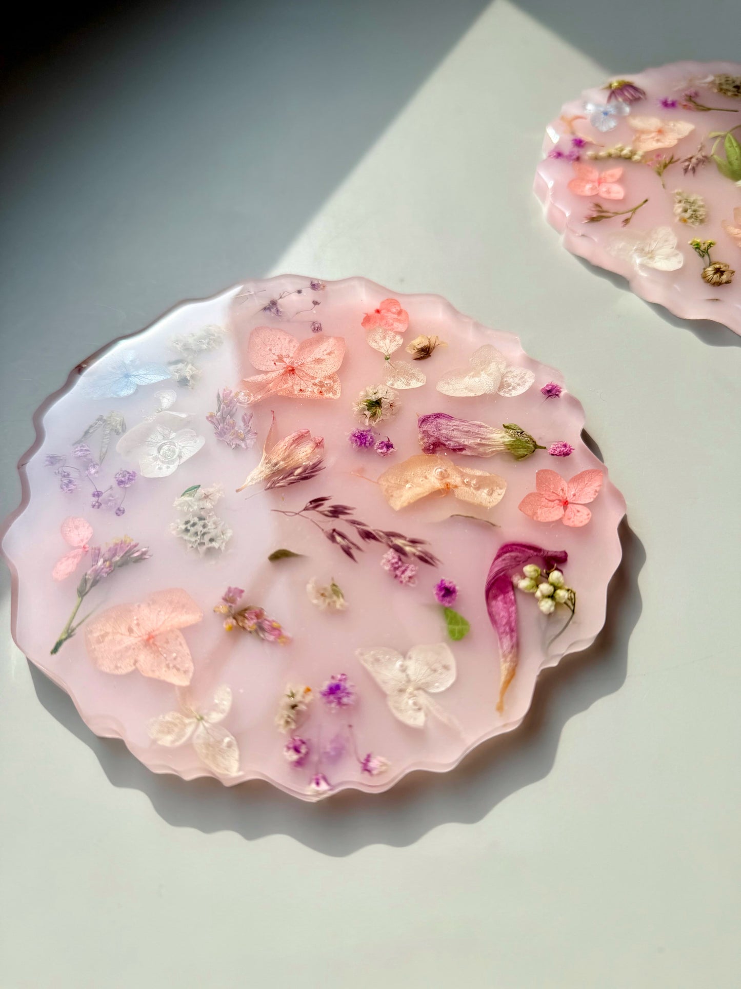 Petal Meadow Scallop Coaster Set